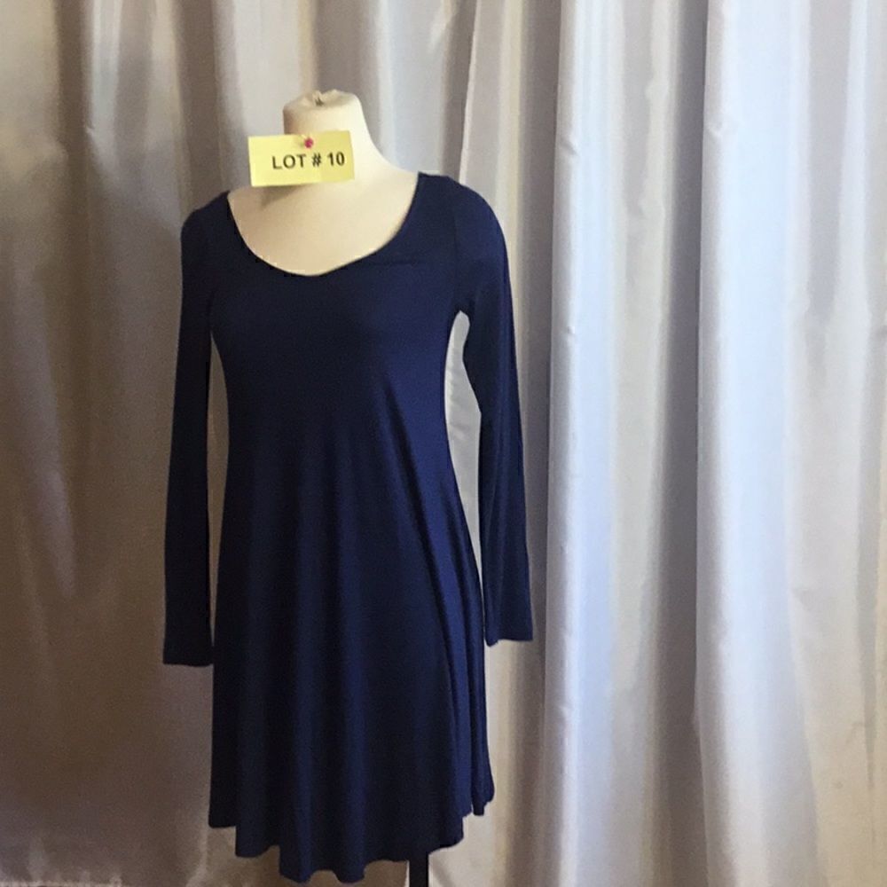 Lightweight knit long sleeve navy blue dress, NWT in XS by DEARCASE